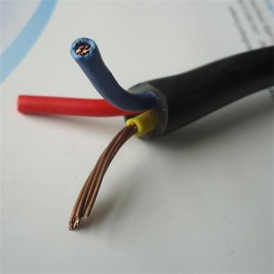 0.6 / 1kv 3 X 6mm2 LV захранващ кабел Pvc изолиран Cu твърд / многожилен проводник