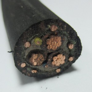 Черен концентричен брониран кабел 16 мм 3 ядро ​​6/3 AWG с изолация от PVC или XLPE